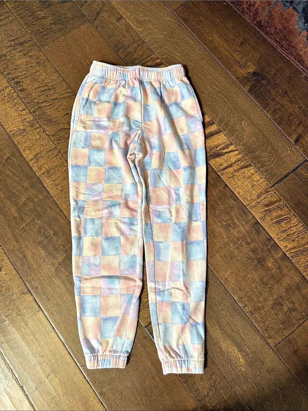 Wild Fable Pastel Checkered Sweatpants Joggers Pink & Blue XS